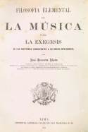 Filosofía Elemental de la Música